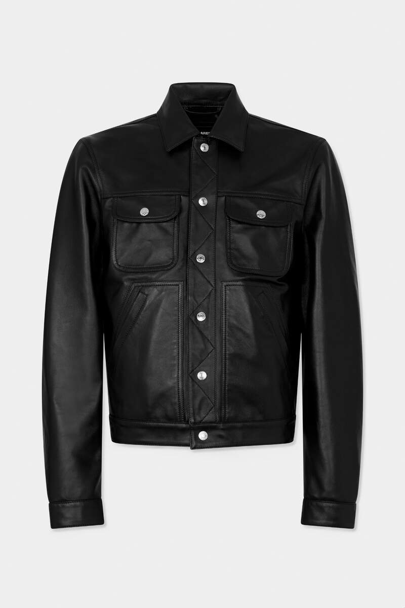 Leather Boxy Jean Jacket Leather Boxy Jean Jacket